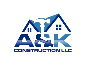 A&K Construction LLC logo design by Rizqy