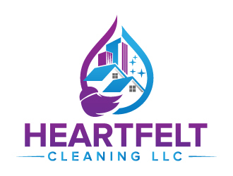 Heartfelt Cleaning LLC logo design by jaize
