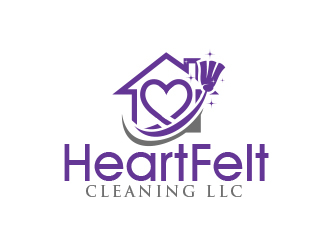 Heartfelt Cleaning LLC logo design by MarkindDesign
