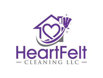 Heartfelt Cleaning LLC logo design by MarkindDesign
