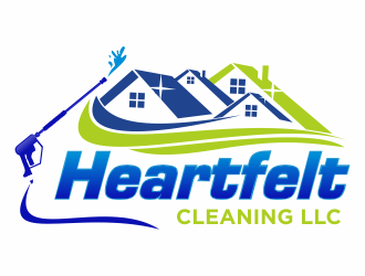 Heartfelt Cleaning LLC logo design by Greenlight
