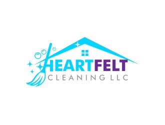 Heartfelt Cleaning LLC logo design by maspion