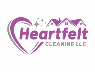 Heartfelt Cleaning LLC logo design by Mardhi