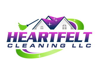 Heartfelt Cleaning LLC logo design by kunejo