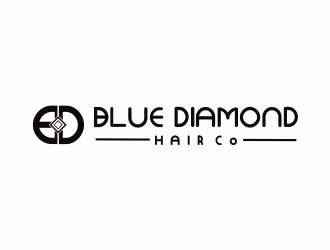 Blue Diamond Hair Co logo design by Mahrein
