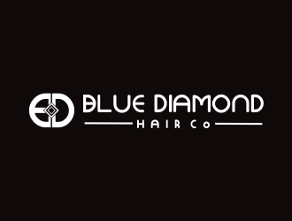 Blue Diamond Hair Co logo design by Mahrein
