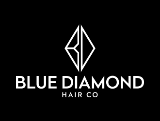 Blue Diamond Hair Co logo design by keylogo