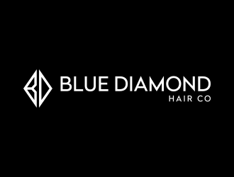 Blue Diamond Hair Co logo design by keylogo