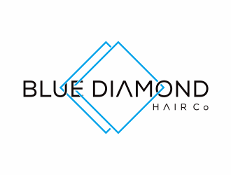 Blue Diamond Hair Co logo design by Mahrein