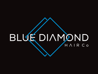 Blue Diamond Hair Co logo design by Mahrein