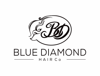 Blue Diamond Hair Co logo design by Mahrein