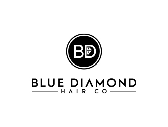 Blue Diamond Hair Co logo design by MarkindDesign