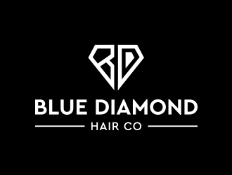 Blue Diamond Hair Co logo design by keylogo
