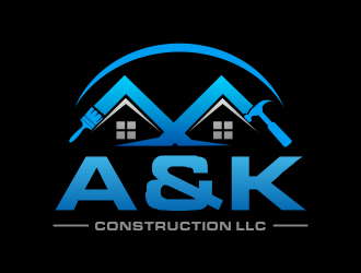 A&K Construction LLC logo design by Greenlight