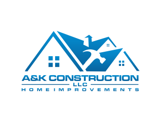 A&K Construction LLC logo design by GassPoll