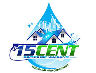 15cent Pressure Washing logo design by 3Dlogos