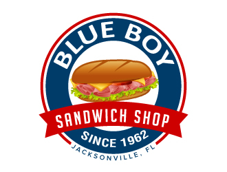 Blue Boy Sandwich Shop logo design by jaize