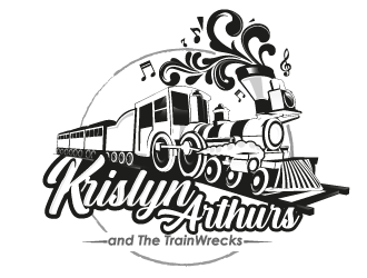 Krislyn Arthurs and The TrainWrecks logo design by Suvendu