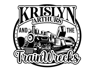 Krislyn Arthurs and The TrainWrecks logo design by DreamLogoDesign