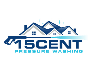 15cent Pressure Washing logo design by ElonStark