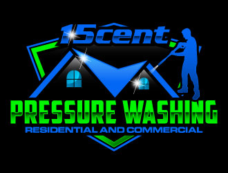 15cent Pressure Washing logo design by daywalker