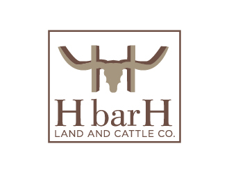 HbarH   Land and Cattle Co. logo design by pilKB