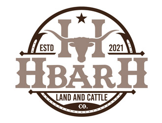 HbarH   Land and Cattle Co. logo design by DreamLogoDesign