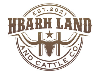 HbarH   Land and Cattle Co. logo design by DreamLogoDesign