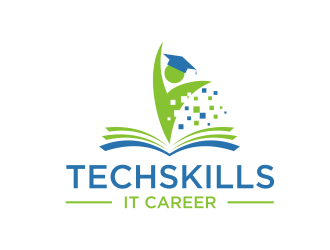 TechSkills IT Career logo design by GassPoll