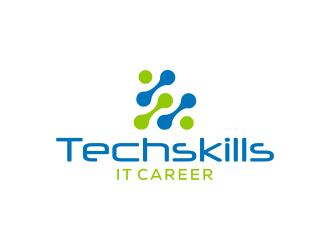 TechSkills IT Career logo design by lintinganarto