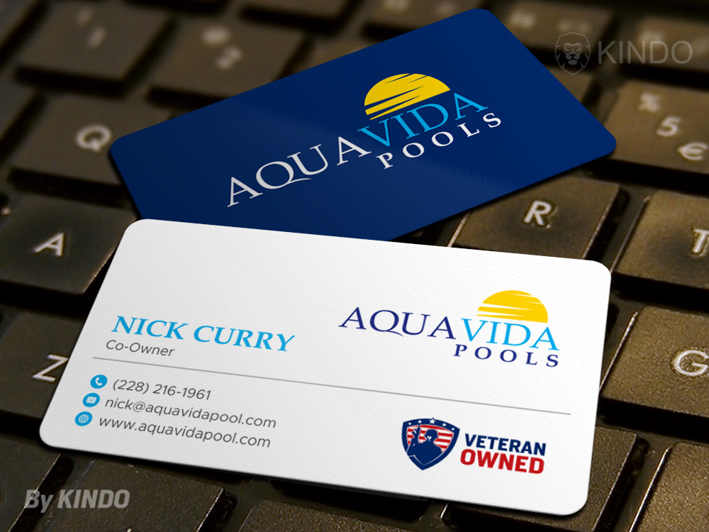 AquaVida Pools logo design by Kindo