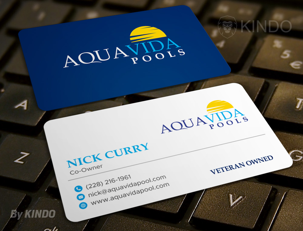 AquaVida Pools logo design by Kindo