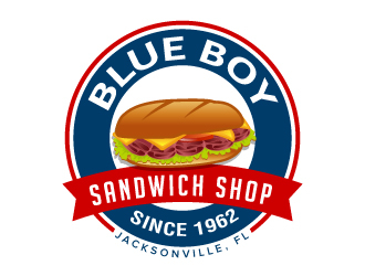 Blue Boy Sandwich Shop logo design by jaize