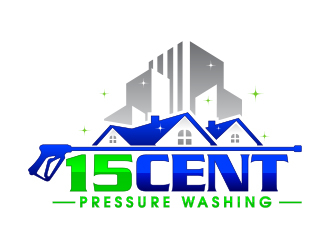15cent Pressure Washing logo design by MarkindDesign