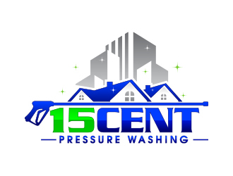 15cent Pressure Washing logo design by MarkindDesign