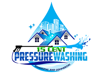 15cent Pressure Washing logo design by 3Dlogos