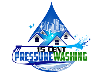 15cent Pressure Washing logo design by 3Dlogos