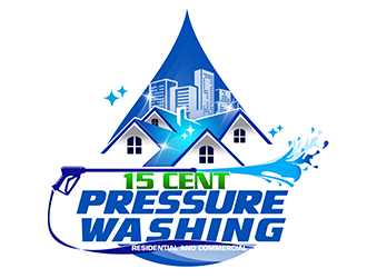 15cent Pressure Washing logo design by 3Dlogos