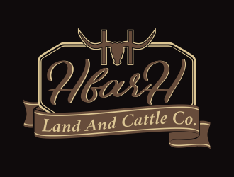 HbarH   Land and Cattle Co. logo design by Mahrein