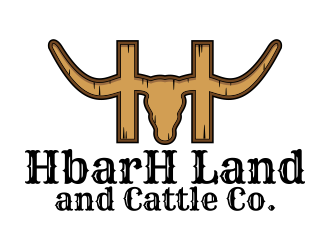 HbarH   Land and Cattle Co. logo design by Kruger