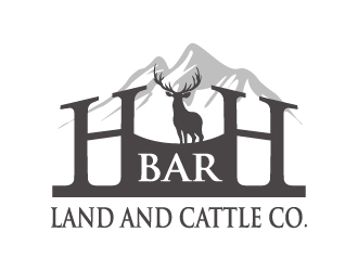 HbarH   Land and Cattle Co. logo design by pilKB