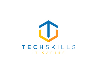 TechSkills IT Career logo design by wongndeso