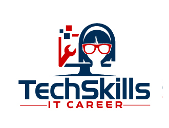TechSkills IT Career logo design by ElonStark