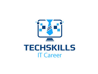 TechSkills IT Career logo design by Webphixo