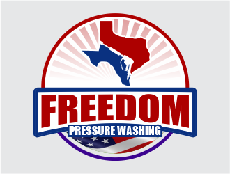 Freedom Pressure Washing logo design by Girly