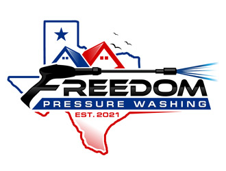 Freedom Pressure Washing logo design by DreamLogoDesign