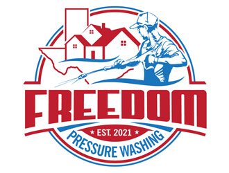 Freedom Pressure Washing logo design by DreamLogoDesign