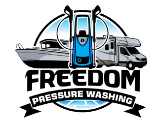 Freedom Pressure Washing logo design by DreamLogoDesign