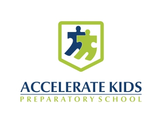 Accelerate Kids Preparatory School logo design by barley