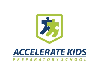 Accelerate Kids Preparatory School logo design by barley